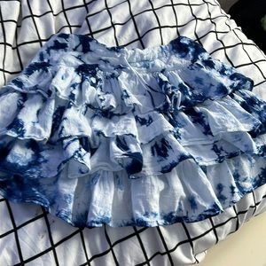 Sea spice ruffle skirt